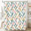 Geometric Shower Curtain Modern Abstract Pattern Waterproof Bathroom Decor Washable Liner Backdrop Artistic Home Textile