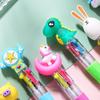 Korean Cute Animal Head 4-Color Click Ballpoint Pen