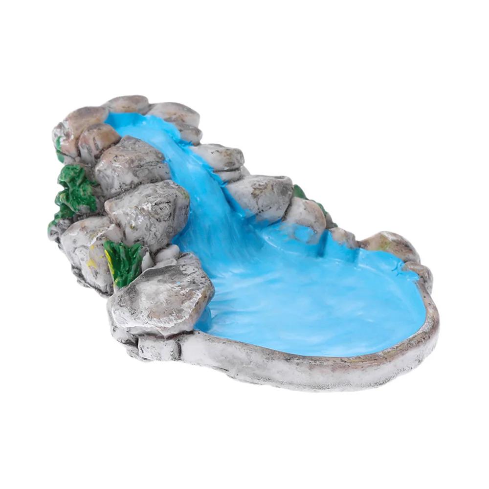 7 Styles Miniatures Fairy Garden Decoration Micro Landscapes DIY Resin Craft Grassland Bridge Pool Accessories