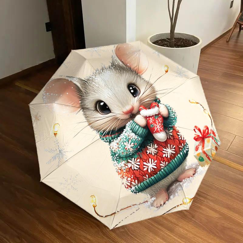1pc mouse gift Pattern Umbrella Design Automatic Opening and Closing Umbrella, High-quality Travel Umbrella, Lightweight and Portable, -27