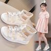 Children's Roman shoes, girls' summer sandals, open-toe soft sole princess shoes for older children and elementary school students.
