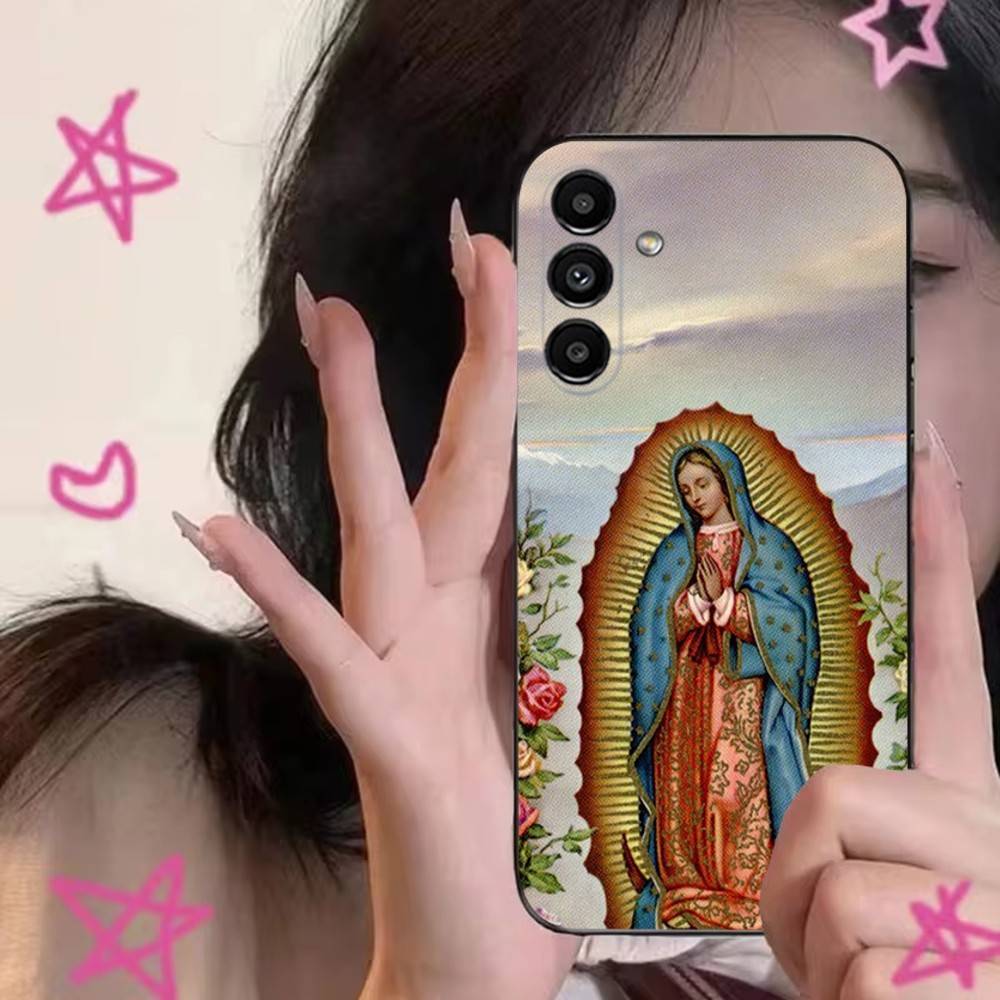 Virgen Mary Virgin Bible Phone Case For Samsung S24,S21,S22,S23,S30,Ultra,S20,Plus,Fe,Lite,Note,10,9,5G Black Soft Cover