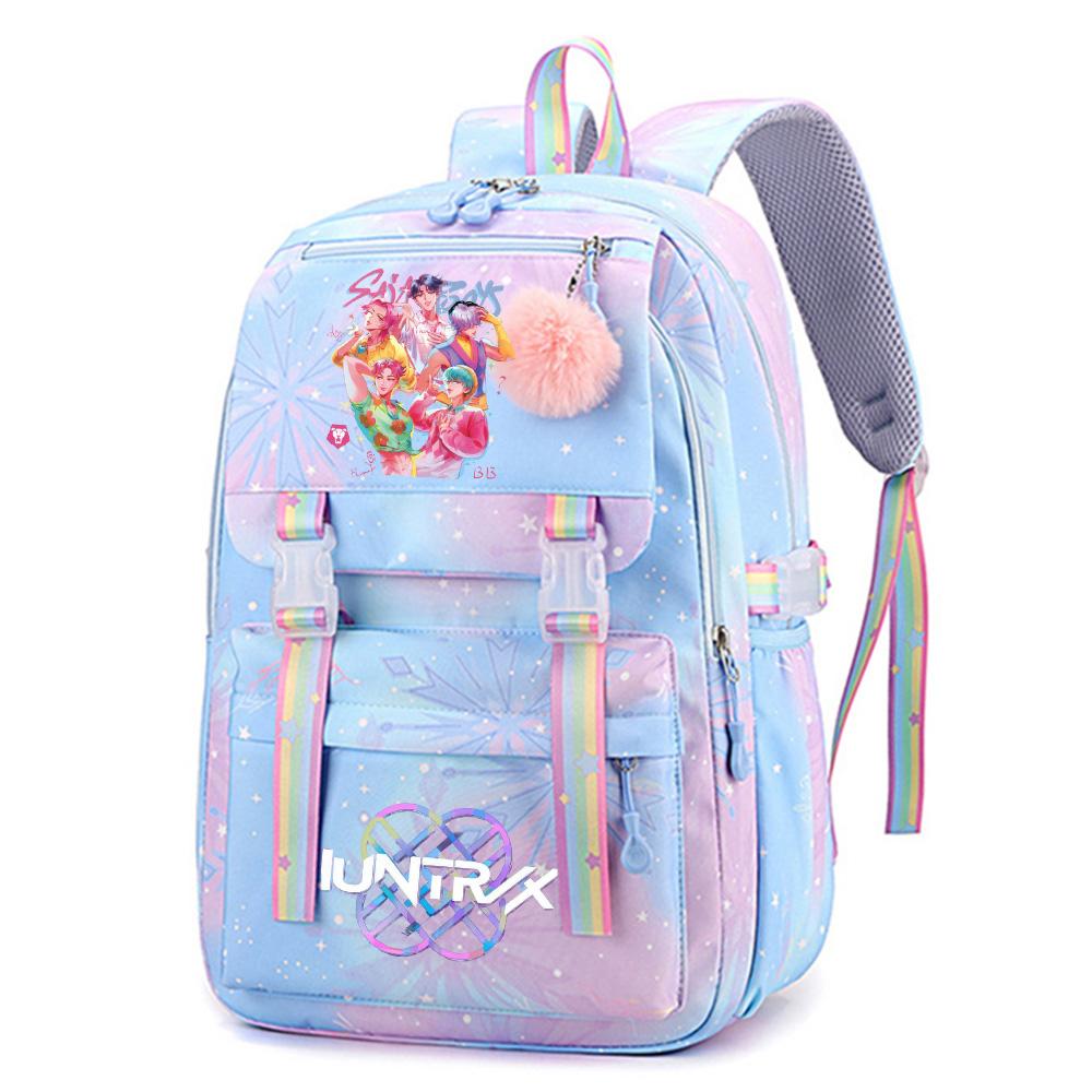 Anime K-Pop Demon Hunters Printed Large Capacity Waterproof Backpack Teenger Student Girl Boy Schoolbag Bookbag Women Large Capacity Travel Bag Gift