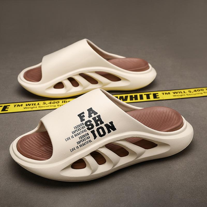 Slippers Men's Summer Non-slip Sports Slippers, Outer Wear, Beach Slippers with A Sense of Stepping On Shit