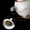 230ml Palace Luxury Ceramic Teapots Hand Painted Flowers and Birds Tea Pot Travel Portable Filter Kettle Home Tea Set 1pcs Pot