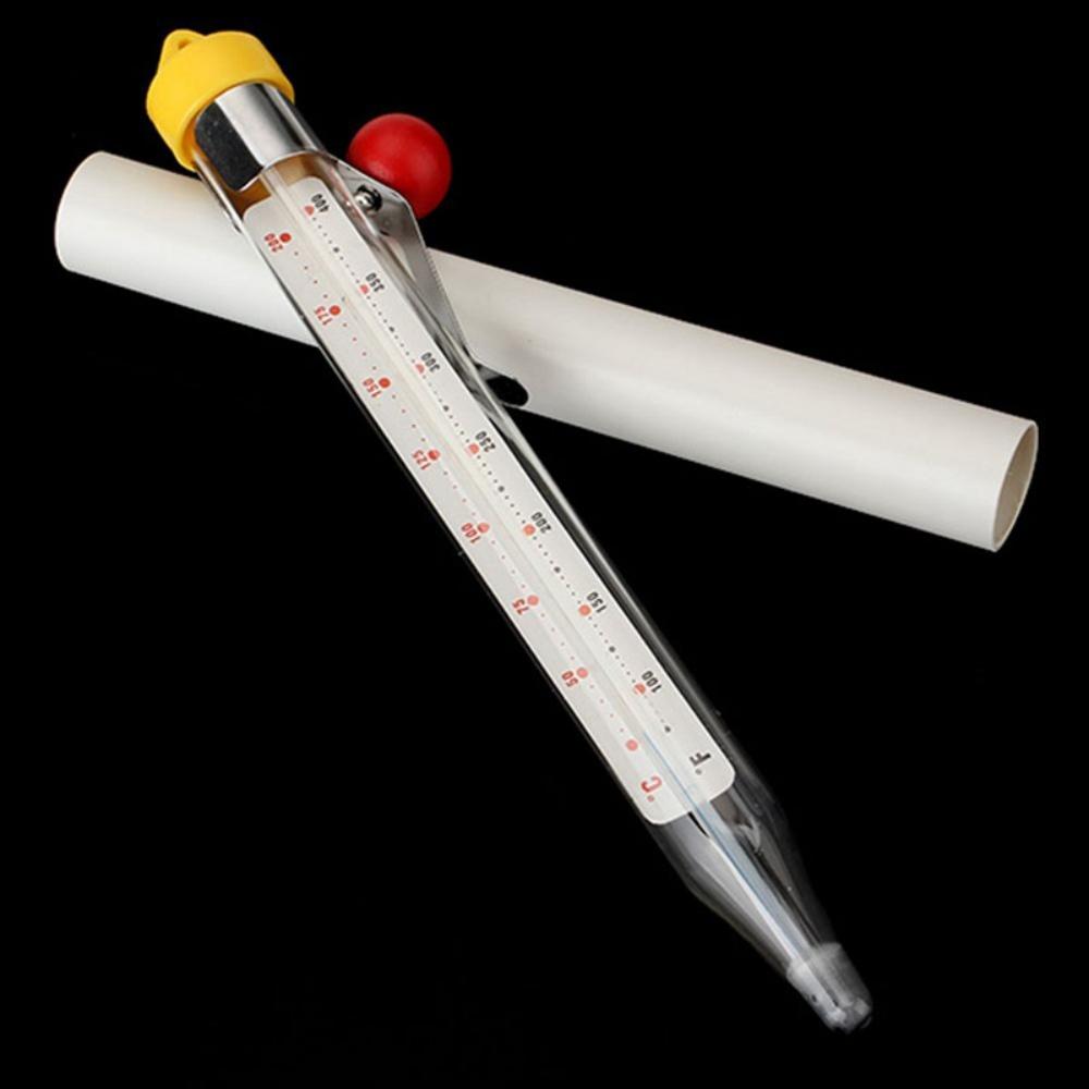Kitchen Thermometer Tempered Glass Fahrenheit Celsius for Candy And Syrup