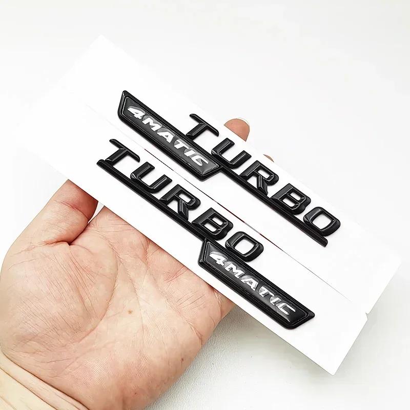 BAH2  3D CLA45 Logo ABS Black  TURBO 4MATIC Badge Car Rear Star Sticker Trunk AMG Emblem For Mercedes Benz CLA 45 AMG W117 Accessories
