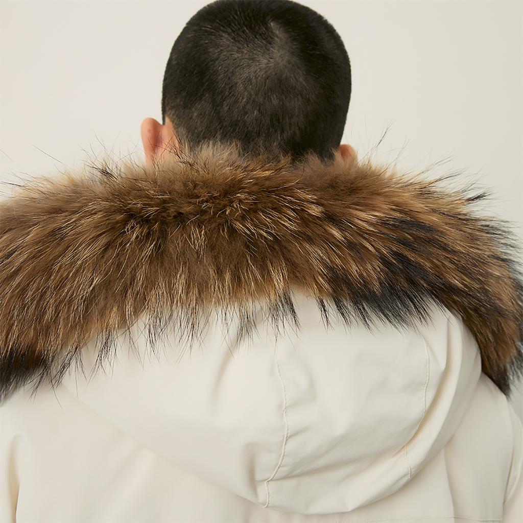 New MLB New York Yankees Basic Collection FW24 Down Jacket Unisex Dark Cream 3ADJB1346-50CRD