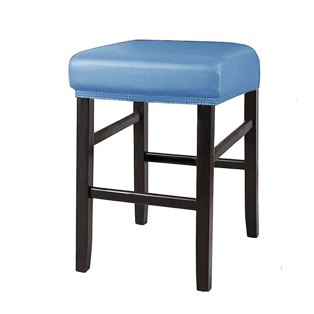 Thick PU Leather Bar Stool Cover Rectangular Waterproof Oilproof Saddle Seat Slipcover For Kitchen Dining Room