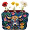 DIY Diamond Painting Wooden Tube Vase Two-Sided Pattern 5D DIY Vase Diamond Painting Kit for Adults Gift Idea Home Office Decor