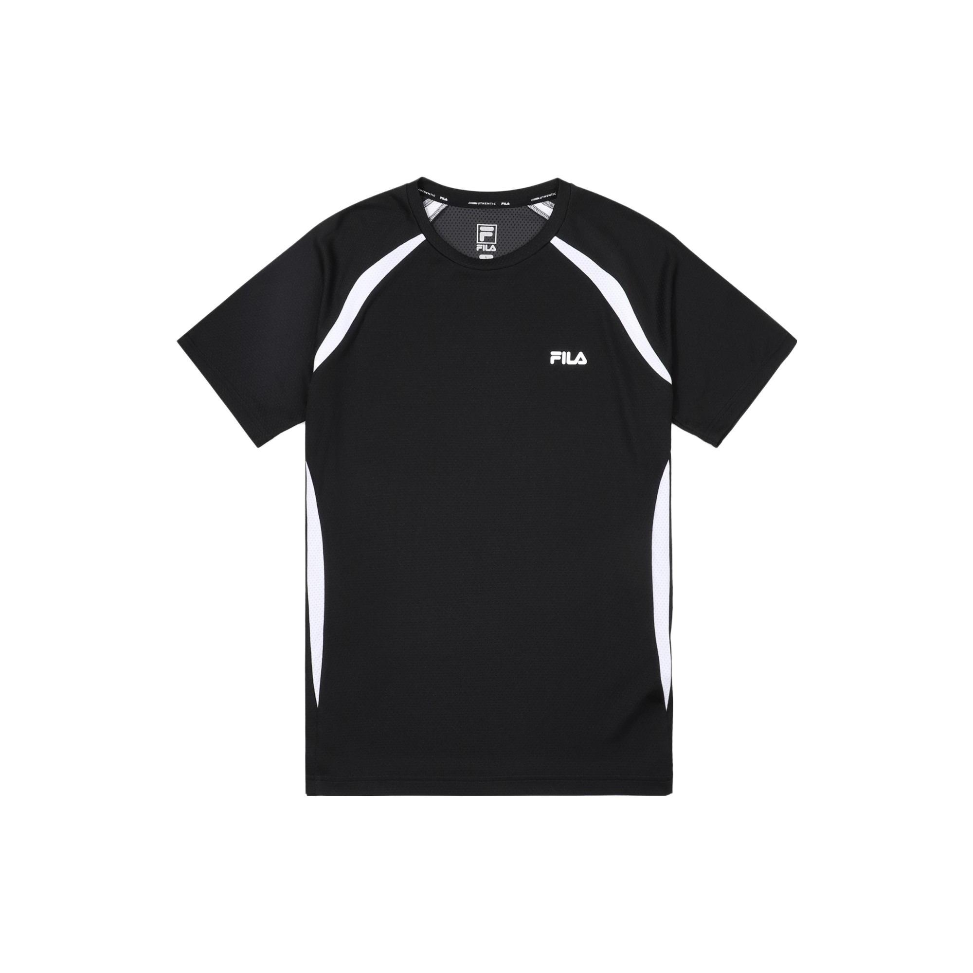 FILA Футболки Мужские Черные С Круглым Вырезом Умеренный Прямой Крой FS2RSF2211M-BLK 100