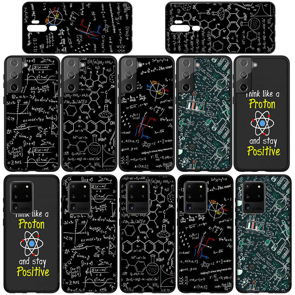 For iPhone 16 15 Xiaomi Redmi Note 14 13 12 11 Pro Max X 8 16e Samsung Galaxy S25 S24 S23 Moto OPPO Huawei Maths Chemical Equation Formula Phone Case