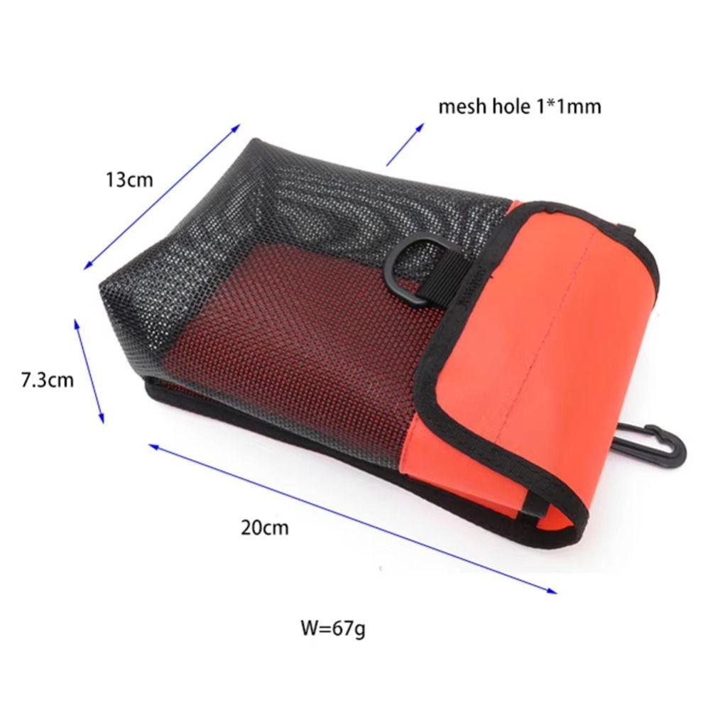 Nylon Heavy Duty Mesh Bag 20x13x7.3cm Scuba Dive Reel Snap New Diving Line Wheel Bag