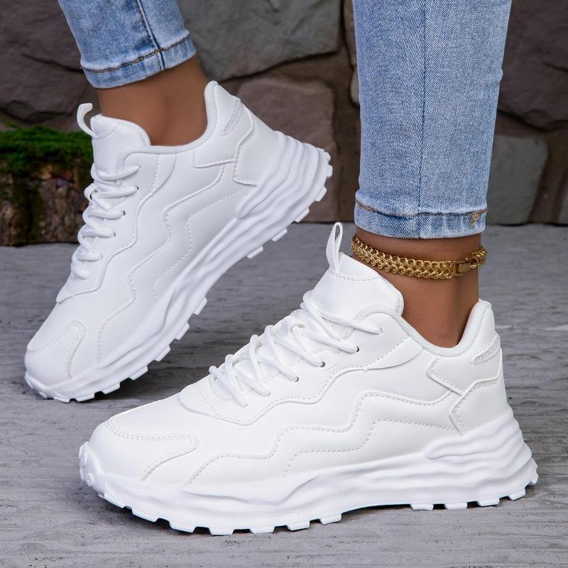 TUINANLE Chunky Women's Sneakers White Ladies Shoes Platform Sneakers