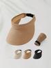 Summer Straw Visor Hat For Beach Vacation Sun Protection Casual Outdoor Wear