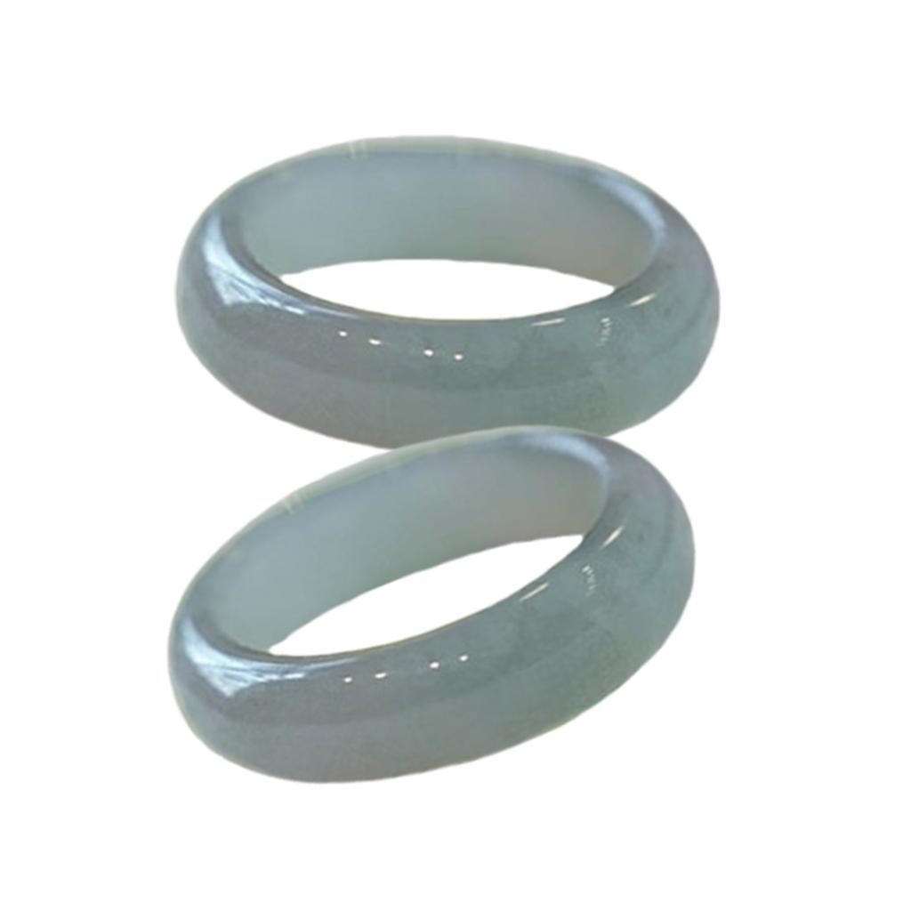 Fashionable Natural Glass Rings Decoration Portable for Women Simple Retro Chinese Styles Holiday Gifts with Gifts Box