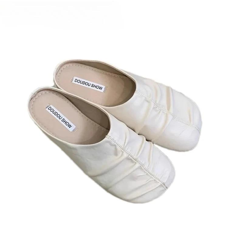 Fashion Flats Women Slippers Designer Summer Mules Shoes Slingback Sandals 2025 Fashion Woman Shoes Casual Flip Flops Mujer Zapatillas