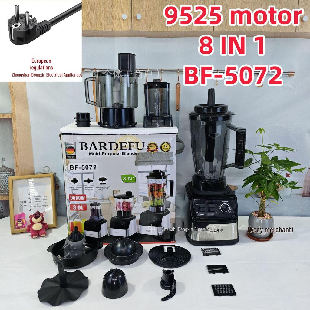 High-Speed Stainless Steel 6-in-1 Blender Juicer and Meat Grinder for North America & Europe