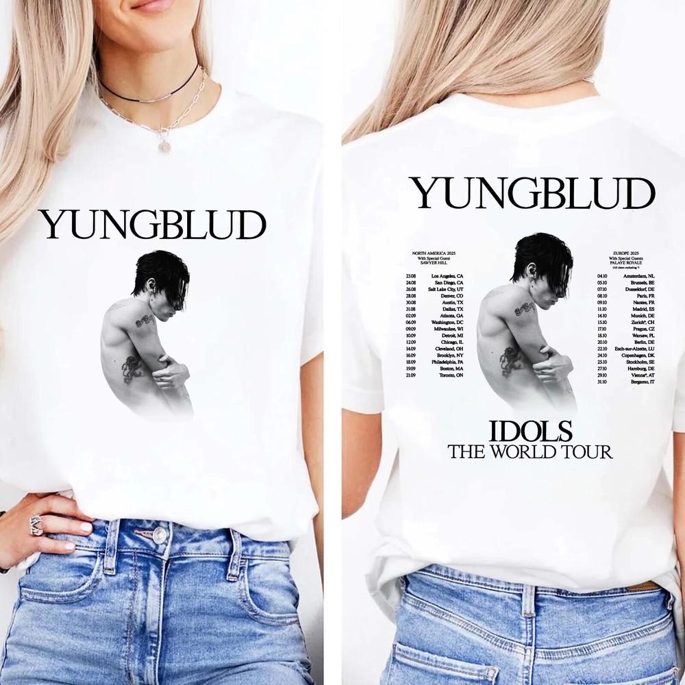 Yungblud Tour 2025 New Album IDOLS Tour Yungblud Merch Rock Concert TShirt L