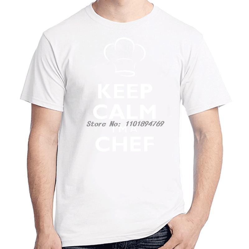 Keep Calm The Chef Is Here Graphic T Shirts Cotton Short Sleeve Cooking Kitchen Tshirts Unisex Top Tees Fashion Unisexs Print T Shirt