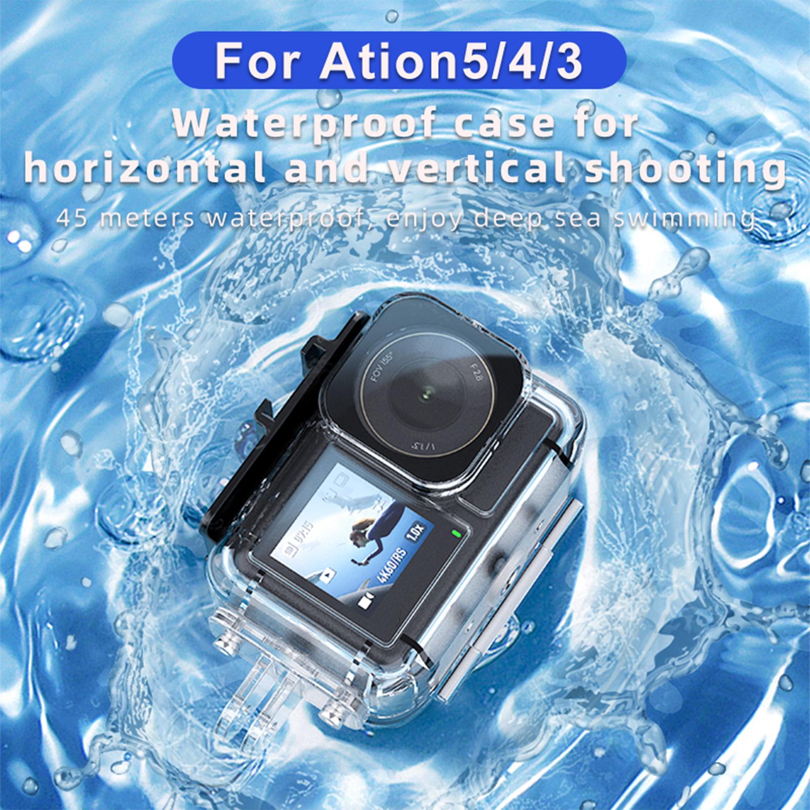 

FLW019 For DJI Osmo Action 5 Pro/4/3 Camera Waterproof Anti-Drop Shell 45m Diving Case Type A