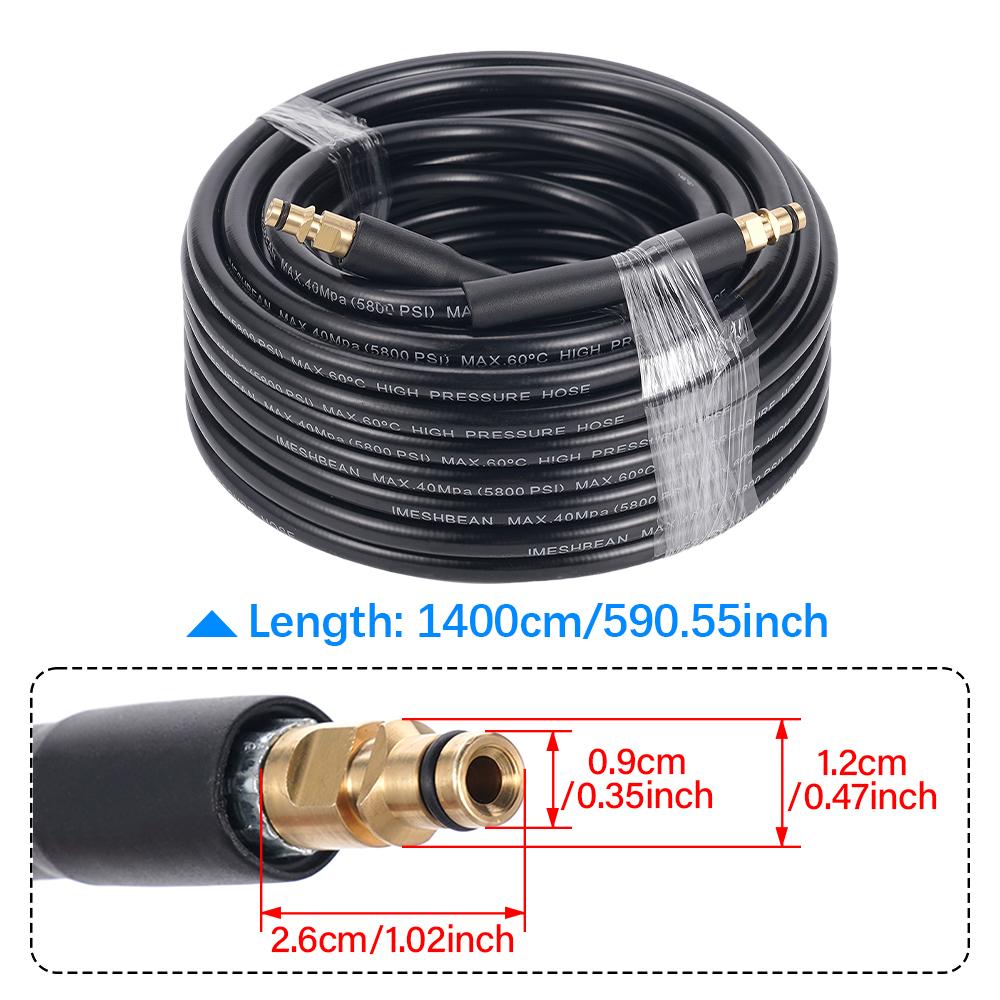 15M Car Washer Hose Pipe Cord Pressure Washer Water Cleaning Extension Hose for Karcher K2 K3 K4 K5 K6 K7 Sewer Cleaning