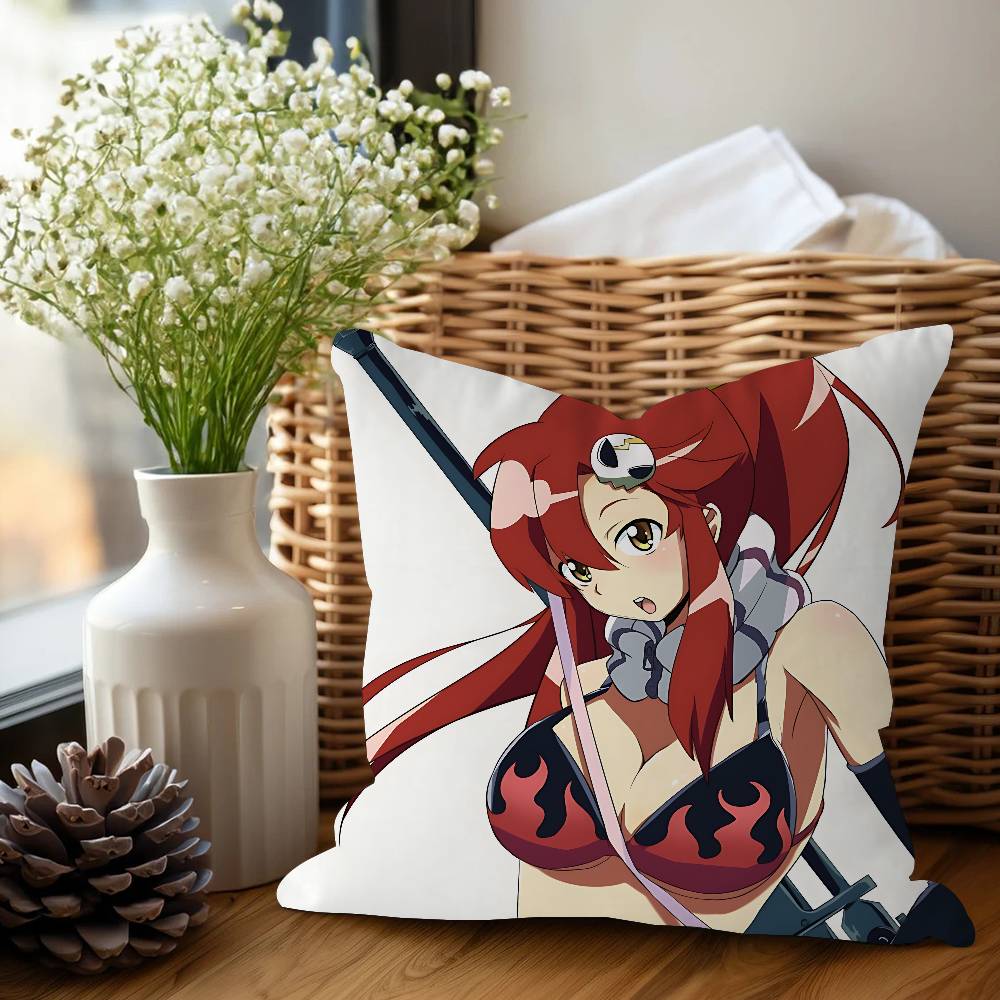 

Y-Yoko Littner Anime Cushion Cover Decorative Pillow Sofa Home Decor Case Pillow Cases 12x12Inch