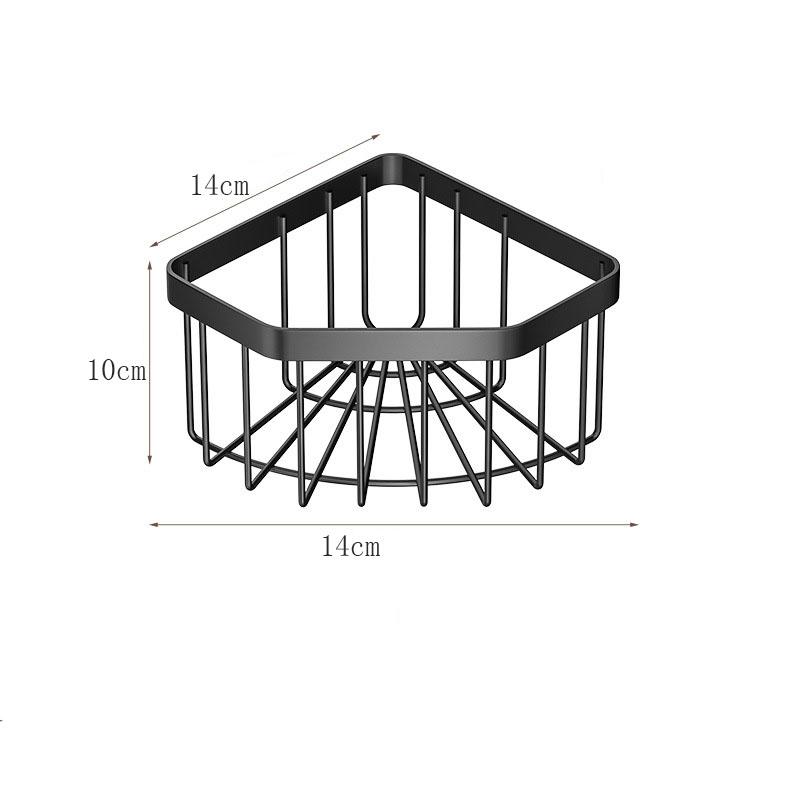 Köksdiskbänk i rostfritt stål, Hörnsvampförvaringskorg, Badrum Hemförvaringsställ, Icke-perforerat triangulärt dräneringsställ