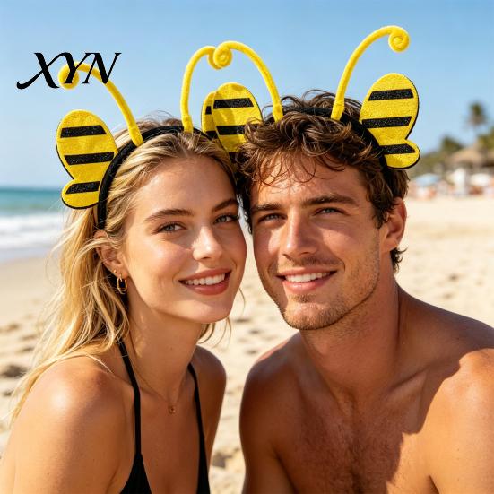 Thin Hairband for Running Insect Wing And Antenna Headband, Cute Butterfly Bee Ladybug Bendable Tentacle Hair Accessory Felt Headpiece Halloween