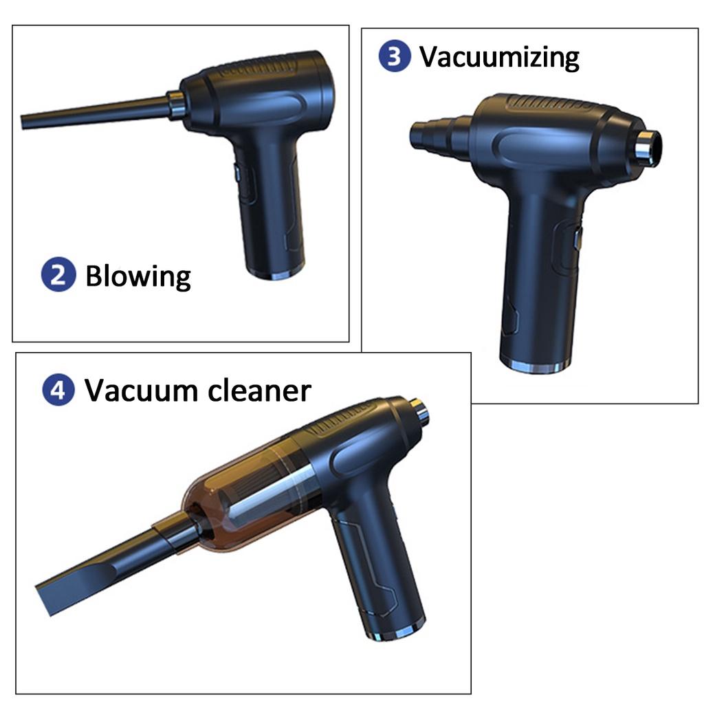 60W 11.1V 50000RPM 6000mah Cordless Air Duster Compressed Air Blower For Computer Keyboard Laptop Camera Rechargeable Cleaning Tool 3 In1