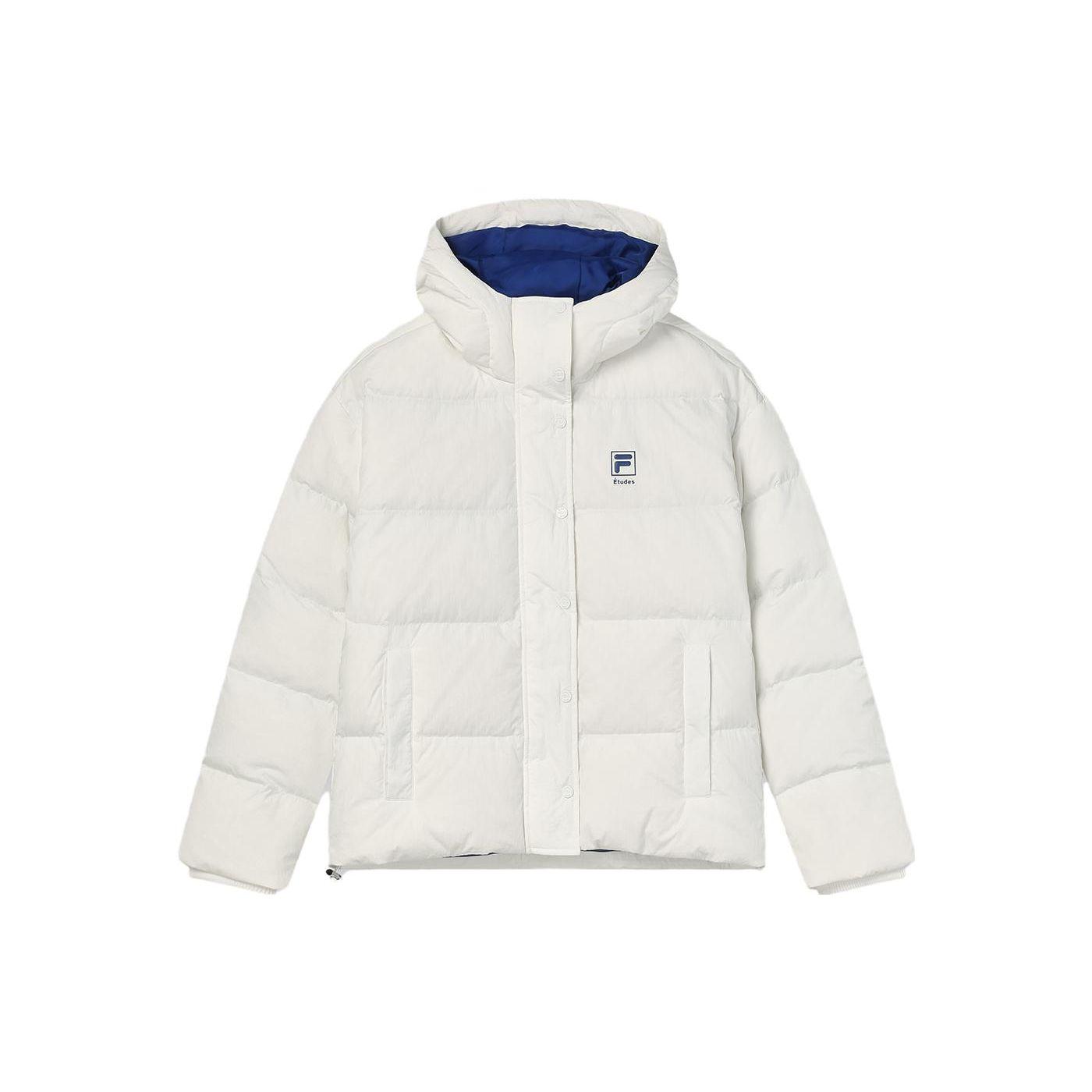 

FILA Solid Color Hooded Down Jacket Women jackets Coconut-White F11W346906F-IV S