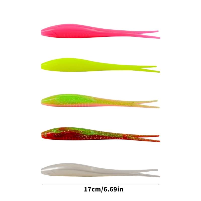 3Pcs Fork Tail Swimbaits Floating Fishing Lure Soft Artificial Baits Fishing Accessories Easy to Use