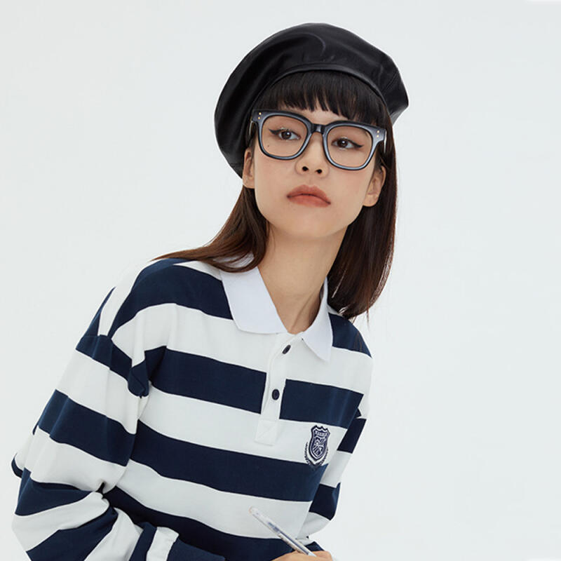 NeoRetro 6810R Low Classic Horn-Rimmed Glasses C1 BLACK