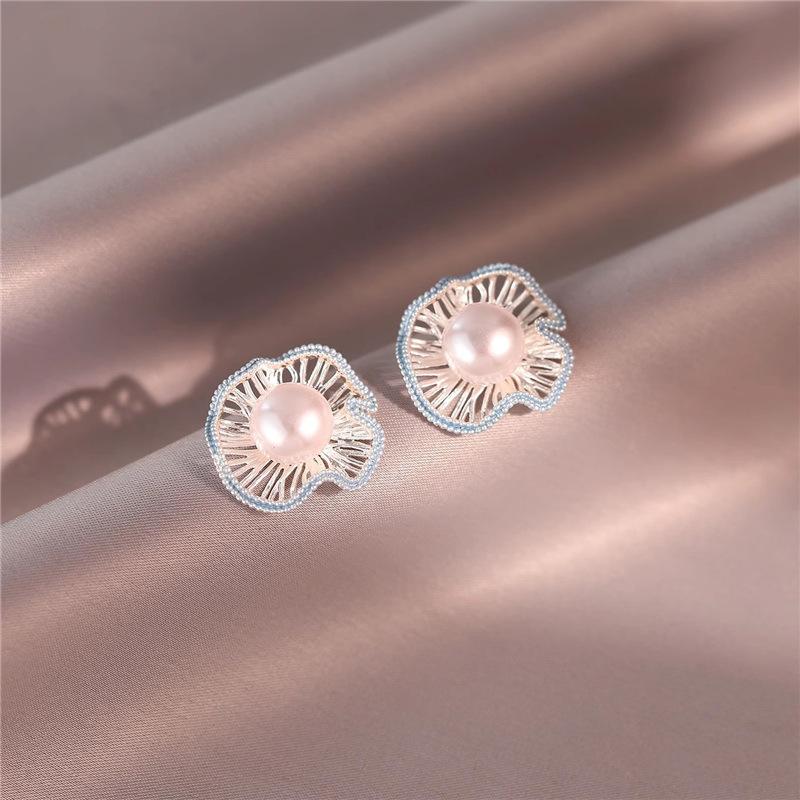 

Новые Элегантные Серьги с Полыми Цветами, Модные Необычные Серьги с Имитацией Жемчуга для Женщин, Ювелирные Изделия для Вечеринки, Свадьбы, Подарки для Девушек синий