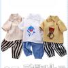 Children's Polo Shirt Set Summer Unisex Baby Air Conditioning Suit Two-piece Set Lapel Summer Style