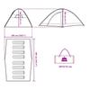 8 Person Camping Tent Blue Waterproof