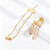 Stainless Steel Tassel Earrings Ear Studs Women'S Design Sense Ear Chain Earrings