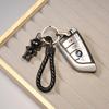 Light luxury woven rope car keychain, astronaut bunny jewelry key chain, cute pendant pendant for men and women