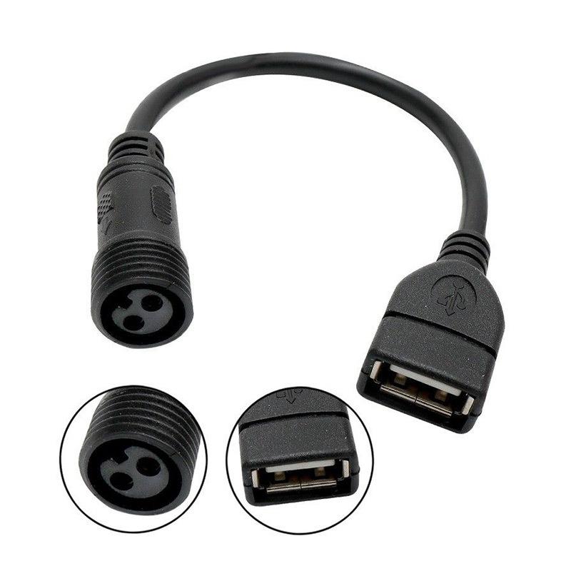 USB Female to 2Pin Solar Light Panel Connector Wire Outdoor 2 Core Male Female Adapter Projection Waterproof Conversion Line