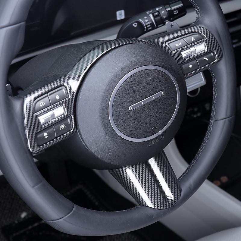 2PCS Car Steering Wheel Switch Button Trim Panel Frame Cover For Hyundai Tuscon NX4 2025 LHD RHD