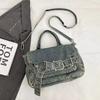Wash Denim Women Luxury Designer Handbags And Purses New Buckle Design Commuting Shoulder Crossbody Bags Large Capacity Toes