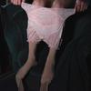 Sheer Shiny Glossy Open Crotch Women Lace Panties Tights Pantyhose
