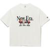 Letter Print Round Neck Loose T-Shirt Men Tops White 14536505