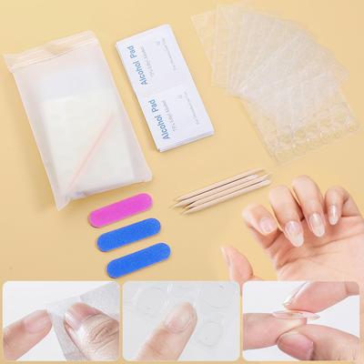Paquete de Material de Pegamento de Gelatina Pegatina de Arte de Uñas Kit de Uñas Postizas Kit de Soporte para Uñas Postizas Parche Adhesivo sin Marcas