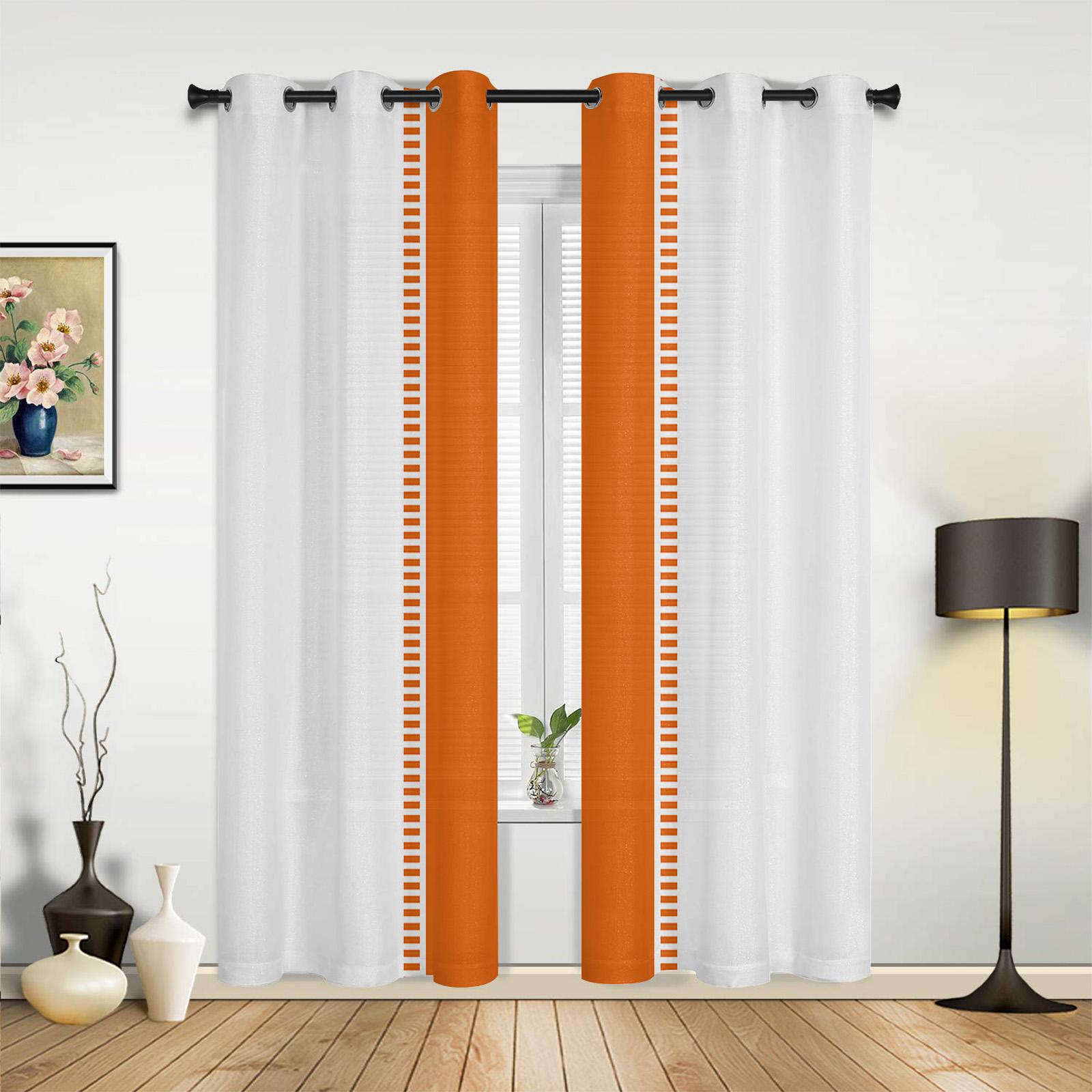 Blaue Streifen Textur Weiße Vorhänge für Schlafzimmer Wohnzimmer Vorhänge Küche Kinderzimmer Fenstervorhang Moderne Heimdekoration 135W x 115H(cm) x1