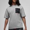 Nike T Shirts Men's Gray Crew Neck Moderate Straight Fit DM3103-010
