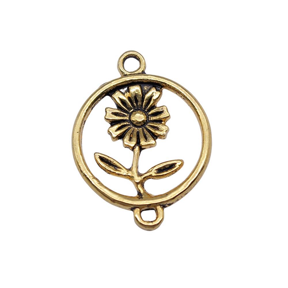 Filigree Diamond Shaped Connectors Ornate Multi Loop Links For Jewelry