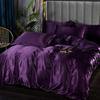 Satin Bedding Set King Wine Red Silk Like Satin Duvet Cover Set Luxury Soft Burgundy Comforter Cover Adults Bedroom Decor Chic Luxurious Sil