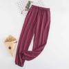Unisex Cotton Gauze Pajama Pants - Soft, Simple, Plus Size, Perfect for Spring & Summer