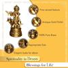 Ekhasa 100% Pure Brass Lord Krishna Idol with Flute | Shree Lord Krishna Statue for Home Decor